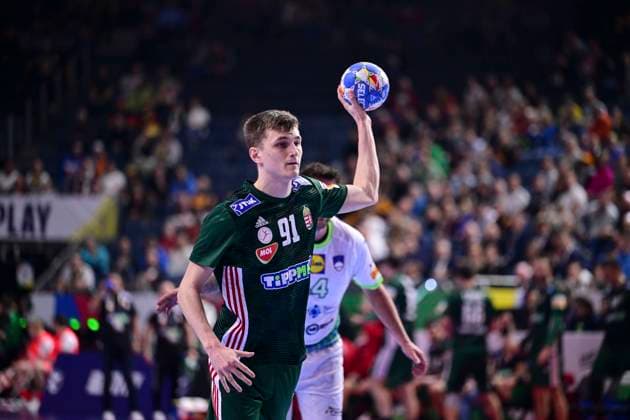 Bence Imre (Hungary), Ungarn vs. Slovenien, Spiel Platz 5, Europameisterschaft, Laenderspiel, Handball, 26.01.2024 Koeln Nordrhein-Westfalen Deutschland