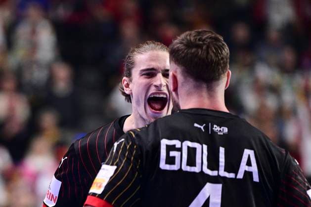 Juri Knorr (Germany), Deutschland vs. Daenemark, Halbfinale, Europameisterschaft, Laenderspiel, Handball, 26.01.2024 Koeln Nordrhein-Westfalen Deutschland