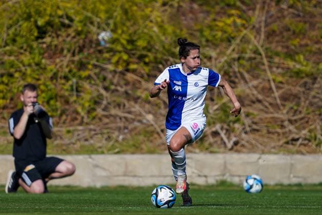 26.01.2024, Alicante, Campoamor, Friendly Match: Grasshopper Club Zürich - 1. FC Union Berlin, 9 Anna Blässe (Grasshopper Club Zürich) Alicante Campoamor Alicante Switzerland Copyright: xJustPictures.ch DanielaxPorcellix