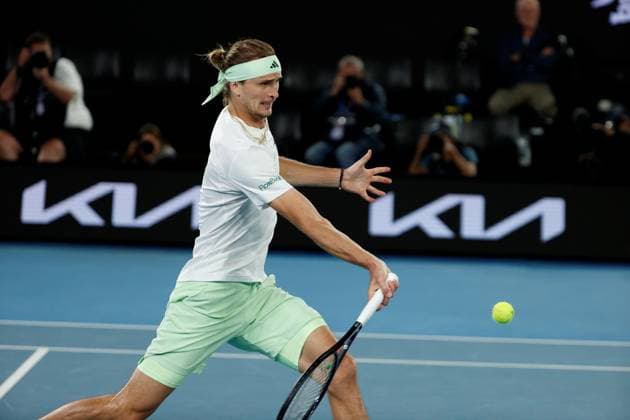 26th January 2024; Melbourne Park, Melbourne, Victoria, Australia; Australian Open Tennis Championship Day 13; Alexander Zverev of Germany in action during the semifinals of the 2024 Australian Open on January 26 2024, at Melbourne Park in Melbourne, Australia.  ActionPlus12602286 NaFoto