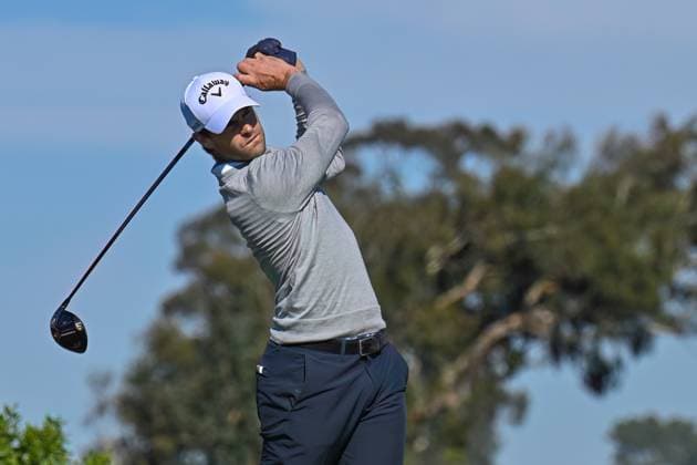 PGA, Golf Herren Golf 2024: Farmers Insurance Open JAN 26 January 26, 2024: Thomas Detry watches his drive on the 5th hole during the third round of the Farmers Insurance Open at Torrey Pines South in San Diego, California. Justin Fine CSM (Credit Image: Justin Fine Cal Media) San Diego Ca USA EDITORIAL USE ONLY Copyright: xx ZUMA-20240126_zma_c04_007.jpg JustinxFinex csmphotothree227263