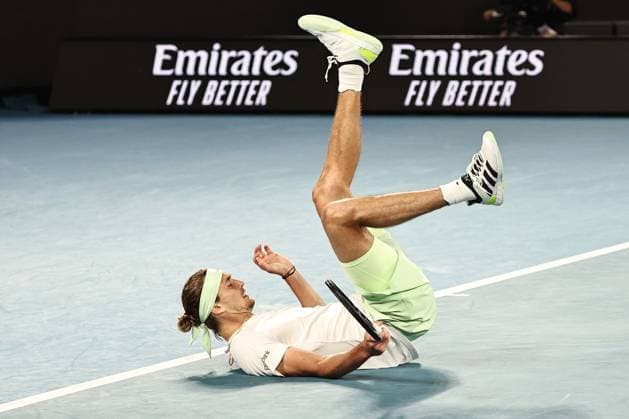 Sport Bilder des Tages Alexander Zverev, GER, during semi-finals of 2024 Australian Open in Melbourne, 26 01 2023; -