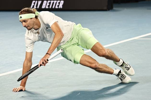 Alexander Zverev, GER, during semi-finals of 2024 Australian Open in Melbourne, 26 01 2023; -
