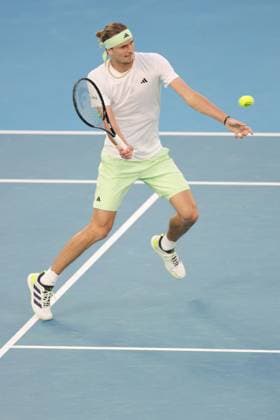 Alexander Zverev, GER, during semi-finals of 2024 Australian Open in Melbourne, 26 01 2023; -
