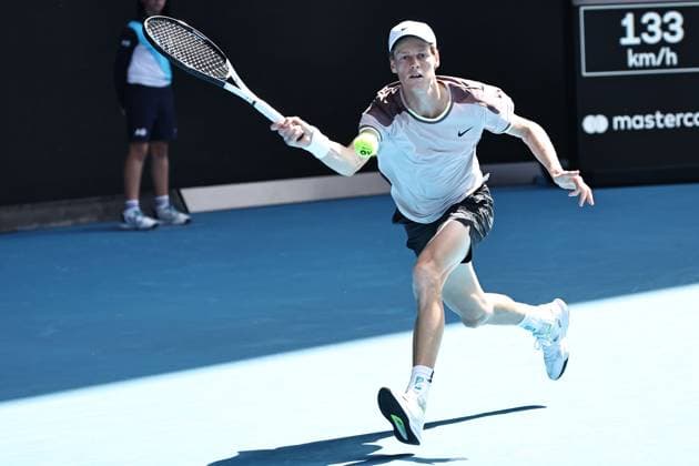 Jannik Sinner, ITA, during semi-finals of 2024 Australian Open in Melbourne, 26 01 2023; -