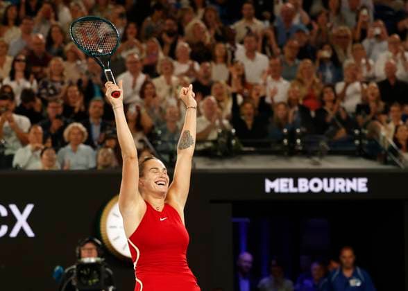 Aryna Sabalenka, Damen Einzel, Finale, Endspiel, Australian Open 2024, Melbourne Park, Melbourne, Victoria, Australia. Copyright: xJuergenxHasenkopfx