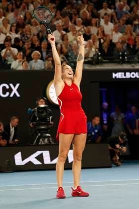 Aryna Sabalenka, Damen Einzel, Finale, Endspiel, Australian Open 2024, Melbourne Park, Melbourne, Victoria, Australia. Copyright: xJuergenxHasenkopfx
