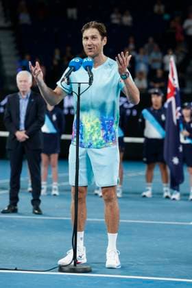 Rohan Bopanna und Matthew Ebden, Siegerehrung, Praesentation, Herren DoppelAustralian Open 2024, Melbourne Park, Melbourne, Victoria, Australia. Copyright: xJuergenxHasenkopfx