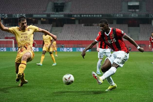 Mohamed-Ali Cho (OGC Nice) FOOTBALL : OGC Nice vs FC Metz - Ligue 1 Uber Eats - Nice - 27 01 2024 NorbertScanella Panoramic 