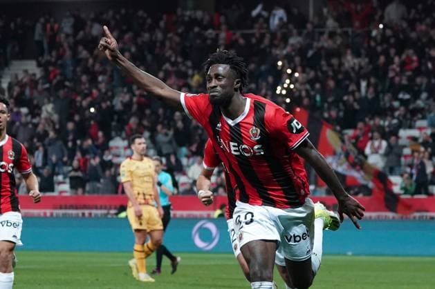 Joie - Evann Guesssand (OGC Nice) FOOTBALL : OGC Nice vs FC Metz - Ligue 1 Uber Eats - Nice - 27 01 2024 NorbertScanella Panoramic 
