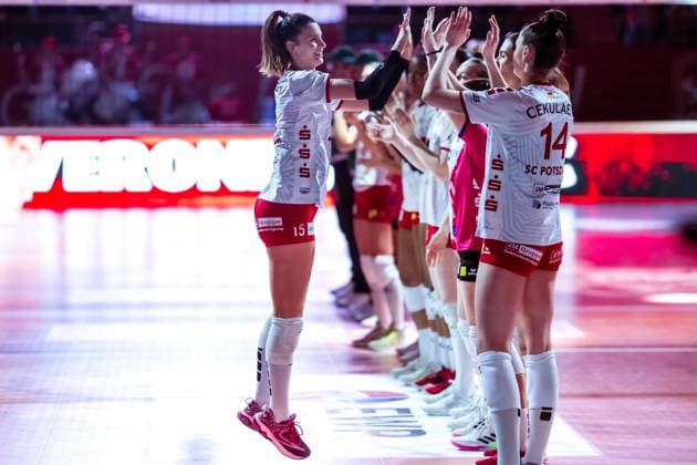 VBL Volleyball-Bundesliga; SC Potsdam - VfB Suhl LOTTO Thüringen; 27.01.2024 VBL Volleyball-Bundesliga; SC Potsdam - VfB Suhl LOTTO Thüringen; 27.01.2024 Copyright: xBEAUTIFULxSPORTS NicolxMarschallx