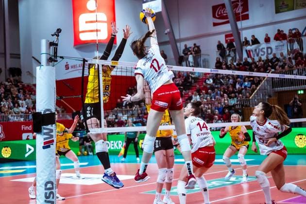 VBL Volleyball-Bundesliga; SC Potsdam - VfB Suhl LOTTO Thüringen; 27.01.2024 VBL Volleyball-Bundesliga; SC Potsdam - VfB Suhl LOTTO Thüringen; 27.01.2024 Copyright: xBEAUTIFULxSPORTS NicolxMarschallx