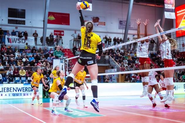 VBL Volleyball-Bundesliga; SC Potsdam - VfB Suhl LOTTO Thüringen; 27.01.2024 VBL Volleyball-Bundesliga; SC Potsdam - VfB Suhl LOTTO Thüringen; 27.01.2024 Copyright: xBEAUTIFULxSPORTS NicolxMarschallx