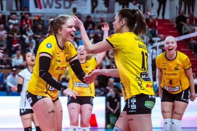 VBL Volleyball-Bundesliga; SC Potsdam - VfB Suhl LOTTO Thüringen; 27.01.2024 VBL Volleyball-Bundesliga; SC Potsdam - VfB Suhl LOTTO Thüringen; 27.01.2024 Copyright: xBEAUTIFULxSPORTS NicolxMarschallx