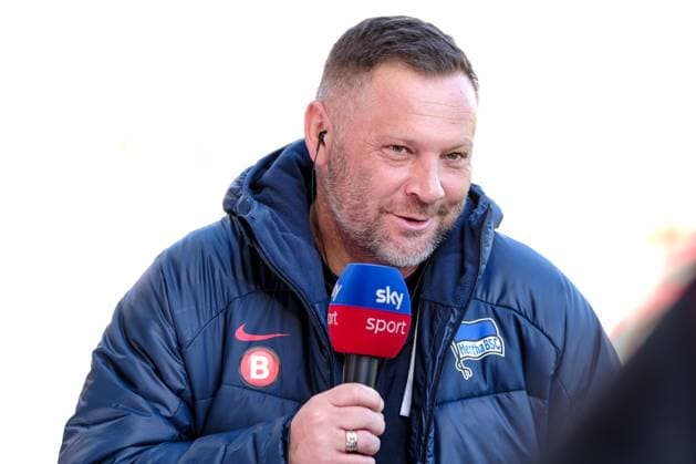Pal Dardai (Hertha BSC, Trainer) beim TV Interview, GER, SV Wehen Wiesbaden vs. Hertha BSC, Fussball, 2. Bundesliga, 19. Spieltag, Spielzeit 2023 2024, 27.01.2024 DFL REGULATIONS PROHIBIT ANY USE OF PHOTOGRAPHS AS IMAGE SEQUENCES AND OR QUASI-VIDEO GER, SV Wehen Wiesbaden vs. Hertha BSC, Fussball, 2. Bundesliga, 19. Spieltag, Spielzeit 2023 2024, 27.01.2024 Wiesbaden