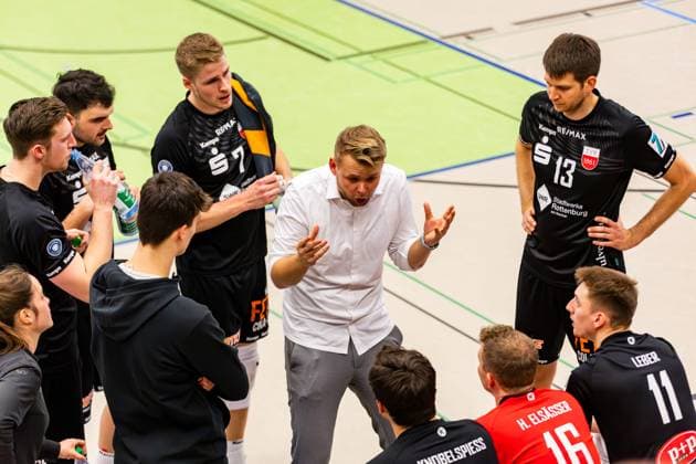 27.01.2024, GER, 2.BL Maenner Sued, Volleyball, Saison 2023 2024, Blue Volleys Gotha vs TV Rottenburg 1861 Scheuermann, Jan (TV Rottenburg 1861) 99867 Gotha Ernestiner-Halle Thüringen Deutschland
