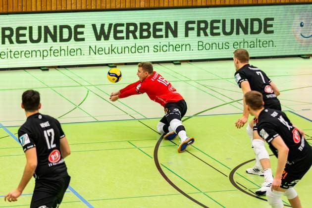 27.01.2024, GER, 2.BL Maenner Sued, Volleyball, Saison 2023 2024, Blue Volleys Gotha vs TV Rottenburg 1861 Elsaesser, Johannes (TV Rottenburg 1861) 99867 Gotha Ernestiner-Halle Thüringen Deutschland