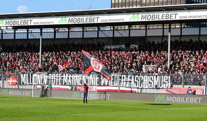 Fussball - 2. BL - SV Wehen Wiesbaden - Hertha BSC Berlin - 27.01.24, Statement der SVWW-Fans, -