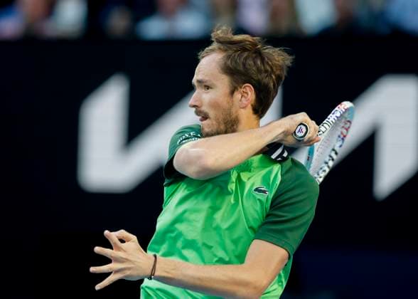 Daniil Medvedev, Finale, Endspiel, Australian Open 2024, Melbourne Park, Melbourne, Victoria, Australia. Copyright: xJuergenxHasenkopfx