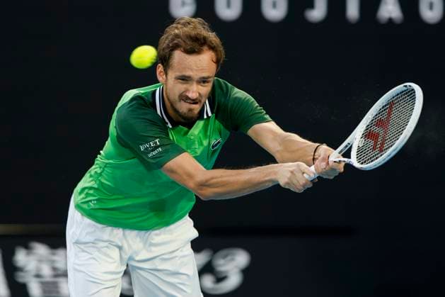 Daniil Medvedev, Finale, Endspiel, Australian Open 2024, Melbourne Park, Melbourne, Victoria, Australia. Copyright: xJuergenxHasenkopfx