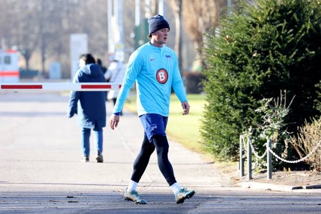 DEU, DFL, 2. FBL Hertha BSC, Training, 28.01.2024, Sportforum, Berlin, DEU, DFL, 2. FBL Hertha BSC, Training, im Bild Fabian Reese (Hertha BSC Berlin 11) DFL - regulations prohibit any use of Photographs as image sequences and or quasi-video Foto: Juergen Engler nordphoto GmbH