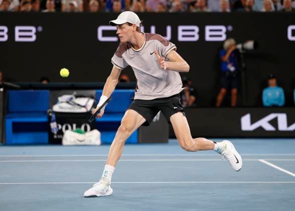Jannik Sinner (ITA), Finale, Endspiel, Australian Open 2024, Melbourne Park, Melbourne, Victoria, Australia. Copyright: xJuergenxHasenkopfx