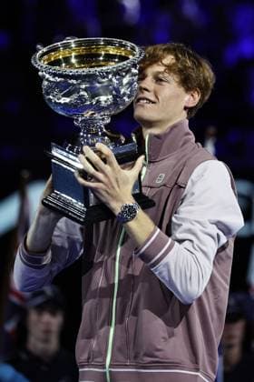 Jannik Sinner, ITA, after final of 2024 Australian Open in Melbourne, 28 01 2023; -