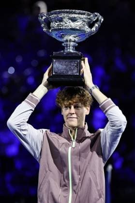 Jannik Sinner, ITA, after final of 2024 Australian Open in Melbourne, 28 01 2023; -