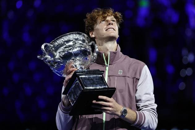 Jannik Sinner, ITA, after final of 2024 Australian Open in Melbourne, 28 01 2023; -