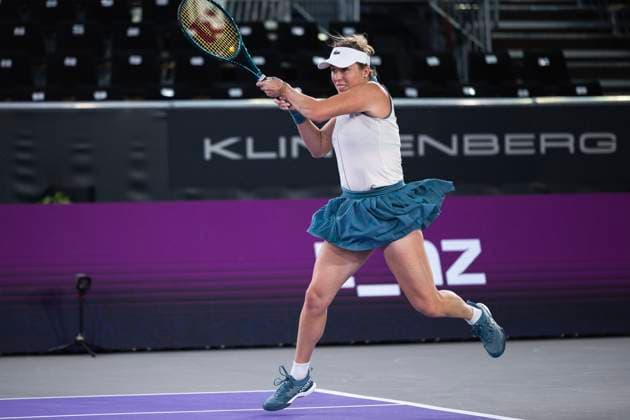 TENNIS - WTA, Tennis Damen Upper Austria Ladies Linz LINZ,AUSTRIA,29.JAN.24 - TENNIS - WTA Tour, Upper Austria Ladies Linz. Image shows Anastasia Pavlyuchenkova (RUS).  GEPAxpictures xGintarexKarpaviciute