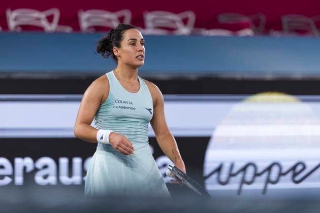 TENNIS - WTA, Tennis Damen Upper Austria Ladies Linz LINZ,AUSTRIA,29.JAN.24 - TENNIS - WTA Tour, Upper Austria Ladies Linz. Image shows Martina Trevisan (ITA).  GEPAxpictures xGintarexKarpaviciute