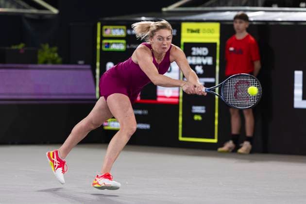 TENNIS - WTA, Tennis Damen Upper Austria Ladies Linz LINZ,AUSTRIA,29.JAN.24 - TENNIS - WTA Tour, Upper Austria Ladies Linz. Image shows Alicia Barnett (GBR).  GEPAxpictures xGintarexKarpaviciute