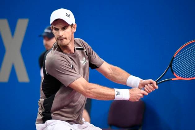 MONTPELLIER, FRANCE - JANUARY 29 : Andy MURRAY (GBR) during the 1st round of the ATP, Tennis Herren 250 Open Sud de France tournament against Benoit PAIRE (FRA) in Montpellier, France on January 29th, 2024 TENNIS : Open Sud de France ATP 250 - 29 01 2024 ValentinaClaret Panoramic 