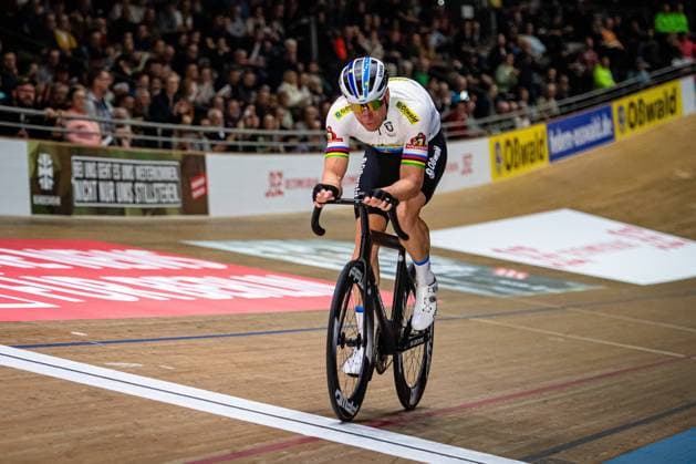 KLUGE Roger: Six Day Berlin 2024 Team 1 - KLUGE Roger ( GER ) - Black - REINHARDT Theo ( GER ) - Red Querformat - quer - horizontal - Landscape - Event Veranstaltung: Six Day Berlin 2024 - Category Kategorie: Cycling - Track cycling, Rad, Radsport, Bahnrad, Bahn Sixdays - Elite Men - Location Ort: Europe Germany - Berlin - Velodrom Berlin - Discipline: Madison - Distance: ... m - Date Datum: 27.01.2024 Saturday Day 2 -