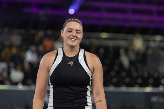TENNIS - WTA, Tennis Damen Upper Austria Ladies Linz LINZ,AUSTRIA,30.JAN.24 - TENNIS - WTA Tour, Upper Austria Ladies Linz. Image shows Jule Niemeier (GER).  GEPAxpictures xGintarexKarpaviciute