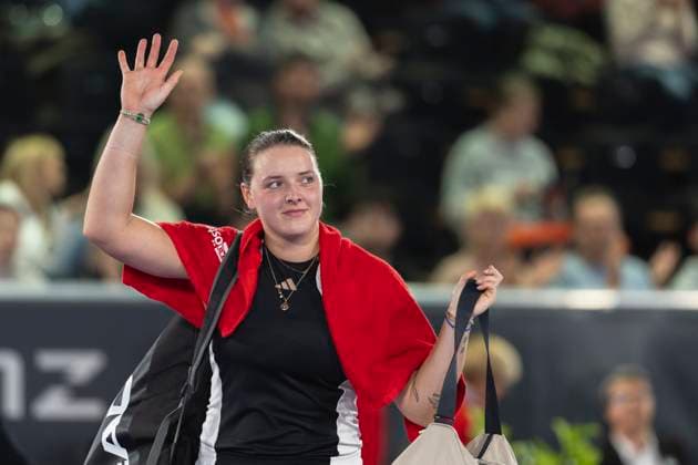 TENNIS - WTA, Tennis Damen Upper Austria Ladies Linz LINZ,AUSTRIA,30.JAN.24 - TENNIS - WTA Tour, Upper Austria Ladies Linz. Image shows Jule Niemeier (GER).  GEPAxpictures xGintarexKarpaviciute