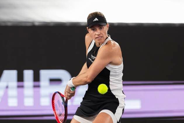 TENNIS - WTA, Tennis Damen Upper Austria Ladies Linz LINZ,AUSTRIA,30.JAN.24 - TENNIS - WTA Tour, Upper Austria Ladies Linz. Image shows Angelique Kerber (GER).  GEPAxpictures xGintarexKarpaviciute