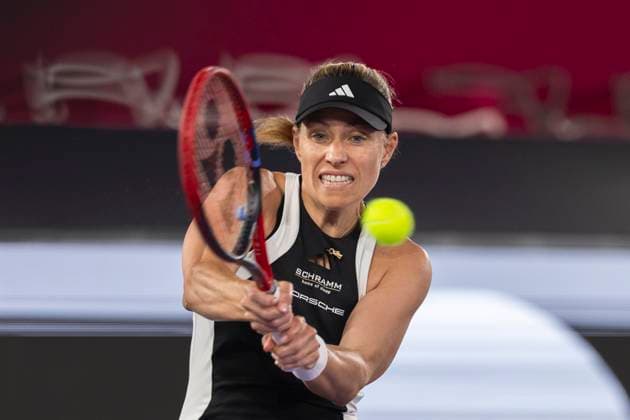 Sport Themen der Woche KW05 Sport Bilder des Tages TENNIS - WTA, Tennis Damen Upper Austria Ladies Linz LINZ,AUSTRIA,30.JAN.24 - TENNIS - WTA Tour, Upper Austria Ladies Linz. Image shows Angelique Kerber (GER).  GEPAxpictures xGintarexKarpaviciute