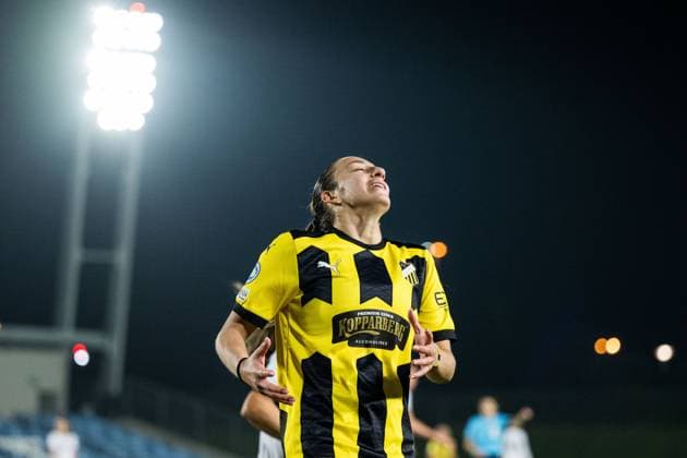 240130 Rusul Rosa Kafaji of Häcken reacts during the UEFA Women s Champions League football match between Real Madrid and Häcken on January 30, 2024 in Madrid. Photo: Mathias Bergeld BILDBYRAN kod MB MB0845 fotboll football soccer fotball champions league real madrid häcken dam bbeng women kvinner depp Copyright: MATHIASxBERGELD BB240130MB034