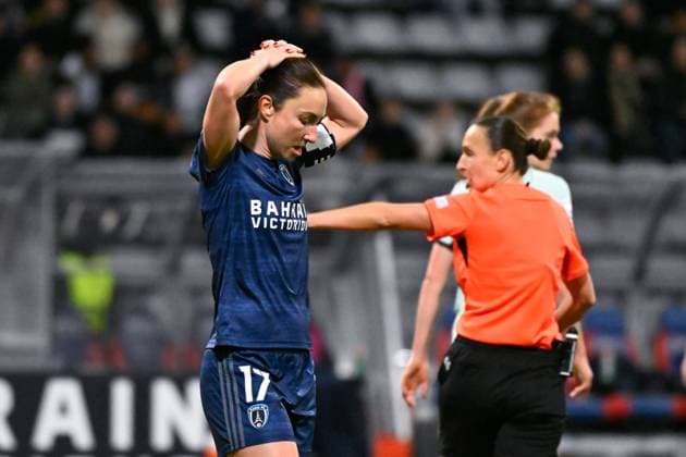 Gaetane THINEY ( 17 - PFC ) looks dejected during the UEFA Women s Champions League match between PFC and Chelsea at Stade Charlety on January 30, 2024 in Paris, France. ( Photo by federico pestellini panoramic ) - FOOTBALL : PFC vs Chelsea - Ligue des Champions Feminine - 30 01 2024 FedericoPestellini Panoramic 