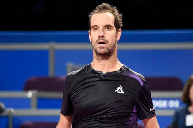 MONTPELLIER, FRANCE - JANUARY 30 : Richard GASQUET (FRA) during the 1st round of the ATP, Tennis Herren 250 Open Sud de France tournament vs. Pablo LLAMAS RUIZ (ESP) in Montpellier, France on January 30th, 2024. TENNIS : Open Sud de France ATP 250 - 30 01 2024 ValentinaClaret Panoramic 