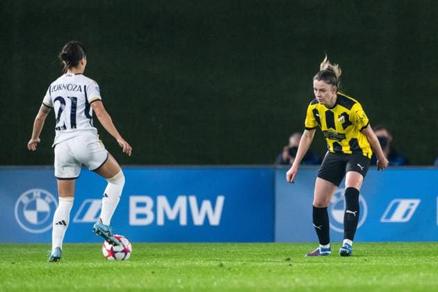 240130 Anna Csiki of Häcken during the UEFA Women s Champions League football match between Real Madrid and Häcken on January 30, 2024 in Madrid. Photo: Mathias Bergeld BILDBYRAN kod MB MB0845 fotboll football soccer fotball champions league real madrid häcken dam bbeng women kvinner Copyright: MATHIASxBERGELD BB240130MB096