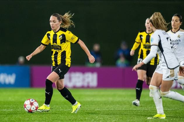 240130 Elin Rubensson of Häcken during the UEFA Women s Champions League football match between Real Madrid and Häcken on January 30, 2024 in Madrid. Photo: Mathias Bergeld BILDBYRAN kod MB MB0845 fotboll football soccer fotball champions league real madrid häcken dam bbeng women kvinner Copyright: MATHIASxBERGELD BB240130MB101