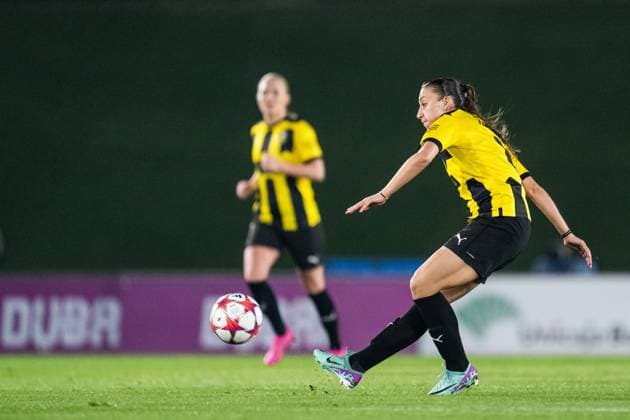 240130 Rusul Rosa Kafaji of Häcken during the UEFA Women s Champions League football match between Real Madrid and Häcken on January 30, 2024 in Madrid. Photo: Mathias Bergeld BILDBYRAN kod MB MB0845 fotboll football soccer fotball champions league real madrid häcken dam bbeng women kvinner Copyright: MATHIASxBERGELD BB240130MB109