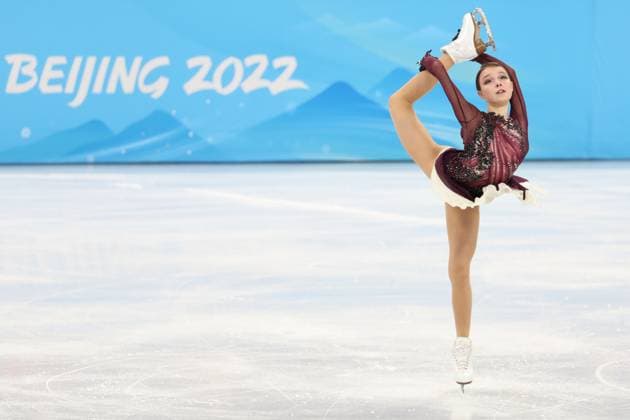 February 17, 2022, Beijing, Hebei, China: ANNA SHCHERBAKOVA of Russia (ROC) is the Gold Medal winner in the Figure skating, Eiskunstlauf Women Single Skating on Day 14 at the Beijing 2022 Winter Olympics at the Capital Indoor Stadium on February 15th 2022 in Beijing, ChinA Beijing China - ZUMAc179 20220217_zep_c179_408 Copyright: xMickaelxChavetx
