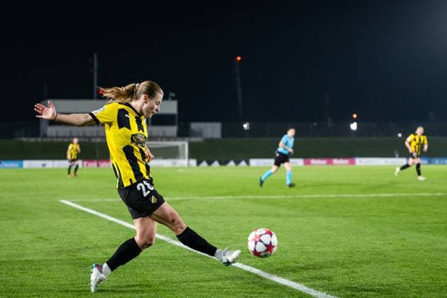 240130 Anna Anvegard of Häcken during the UEFA Women s Champions League football match between Real Madrid and Häcken on January 30, 2024 in Madrid. Photo: Mathias Bergeld BILDBYRAN kod MB MB0845 fotboll football soccer fotball champions league real madrid häcken dam bbeng women kvinner Copyright: MATHIASxBERGELD BB240130MB110