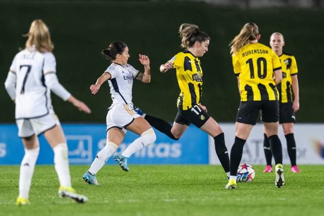 240130 Anna Csiki of Häcken during the UEFA Women s Champions League football match between Real Madrid and Häcken on January 30, 2024 in Madrid. Photo: Mathias Bergeld BILDBYRAN kod MB MB0845 fotboll football soccer fotball champions league real madrid häcken dam bbeng women kvinner Copyright: MATHIASxBERGELD BB240130MB127