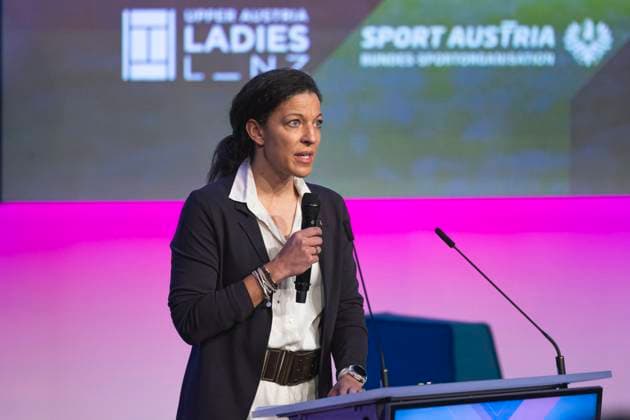 TENNIS - WTA, Tennis Damen Upper Austria Ladies Linz LINZ,AUSTRIA,31.JAN.24 - TENNIS - WTA Tour, Upper Austria Ladies Linz, female conference. Image shows Stephanie Bonner (OETV).  GEPAxpictures xGintarexKarpaviciute