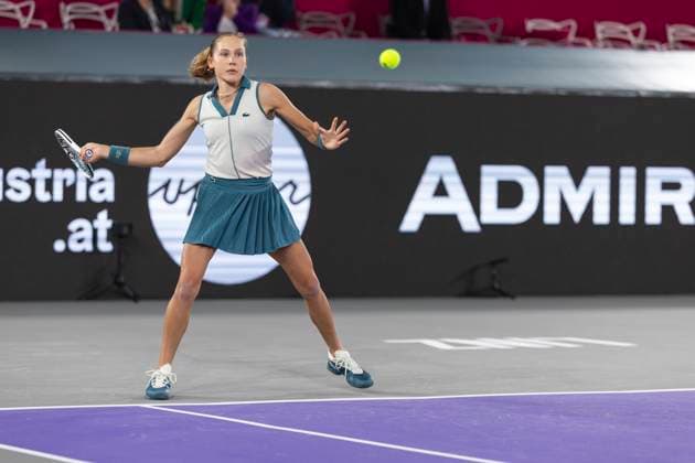 TENNIS - WTA, Tennis Damen Upper Austria Ladies Linz LINZ,AUSTRIA,31.JAN.24 - TENNIS - WTA Tour, Upper Austria Ladies Linz. Image shows Erika Andreeva (RUS).  GEPAxpictures xGintarexKarpaviciute