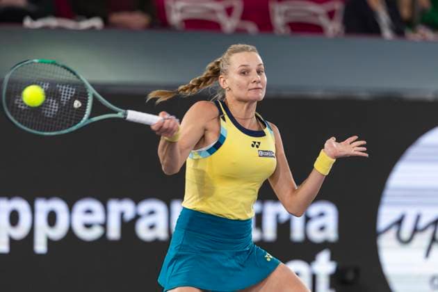 TENNIS - WTA, Tennis Damen Upper Austria Ladies Linz LINZ,AUSTRIA,31.JAN.24 - TENNIS - WTA Tour, Upper Austria Ladies Linz. Image shows Dayana Yastremska (UKR).  GEPAxpictures xGintarexKarpaviciute